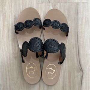 Jack Rogers Black Lauren Sandals